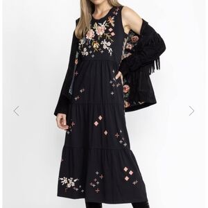 Johnny‎ Was CERETTI TIERED MAXI TANK DRESS women's size L